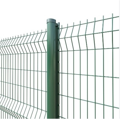Iron Galvanized PVC Coated 3D Welded Wire Fence For Industry Sector 55 X 100mm