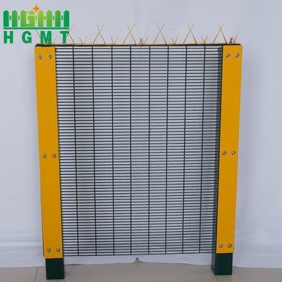 6 Ft High Durable High Security Prison Welded Mesh 358 Anti Climbing Fence Panel With Razor Barbed Wire