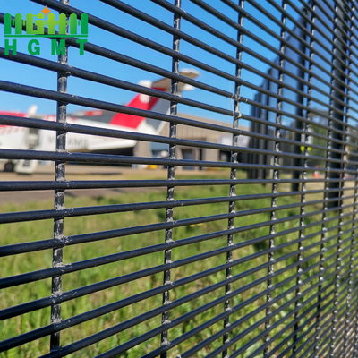 6 Ft High Durable High Security Prison Welded Mesh 358 Anti Climbing Fence Panel With Razor Barbed Wire
